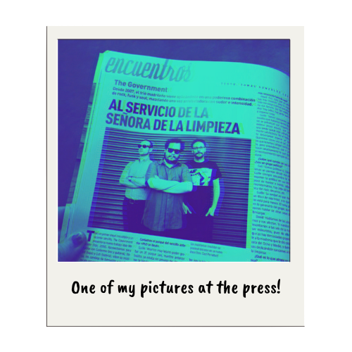 A band posing for me, published on the press